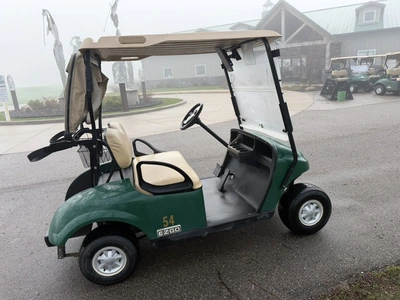 (1) 2017 E-Z-Go golf cart with a Kawasaki gas engine, model 625111G01, includes canopy, ball cover, ...