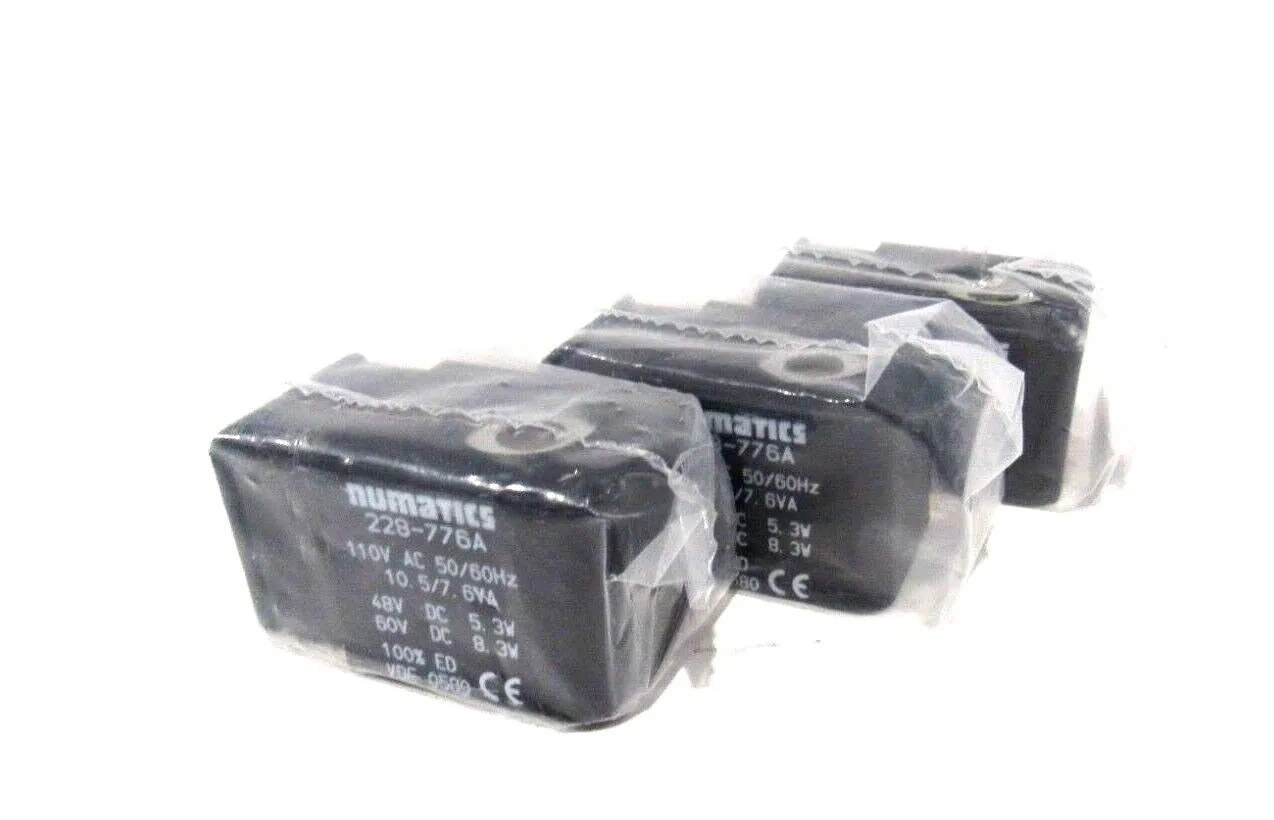 LOT OF 3 NEW NUMATICS 228-776A VALVE COILS 228776A
