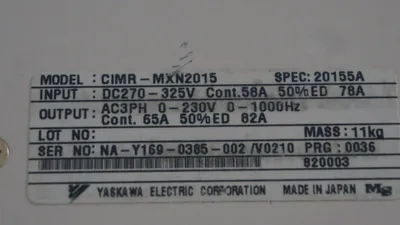 NEW YASKAWA CIMR-MXN2015 INVERTER CIMRMXN2015