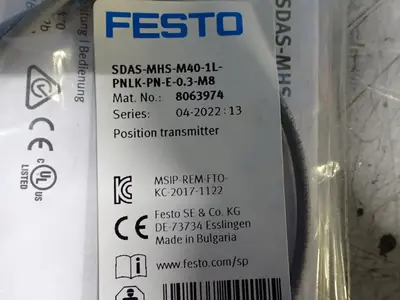 New | in-Stock FESTO SDASMHSM401LPNLKPNE0.3M8 Transducers Ohio US | HGR 24 #1069660