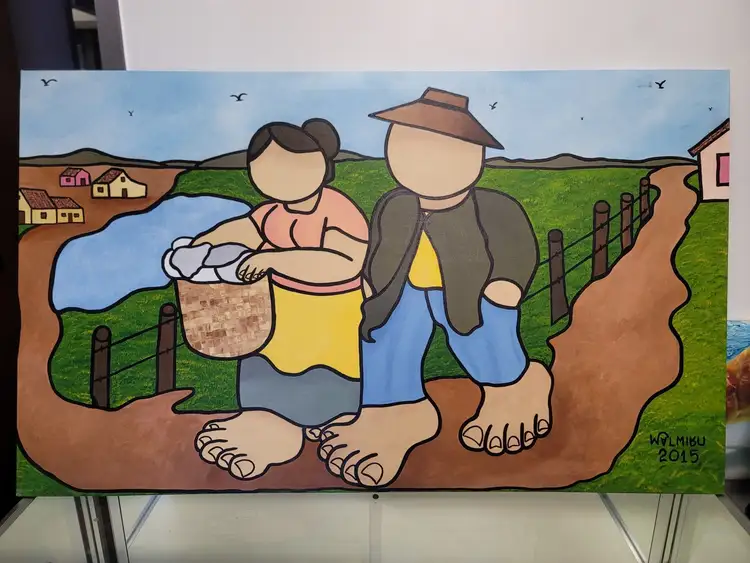 New | in-Stock FalconRestaurantSupply New Walmiru Original Faceless Painting on Canvas - Farmers 36" x 60" Restaurant Equipment (Miscellaneous) Illinois US | Falcon Restaurant Supply #1376717