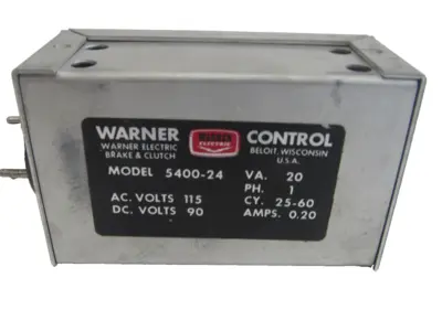 USED WARNER CONTROL 5400-24 BRAKE AND CLUTCH CONTROL 540024
