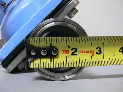 USED STAINLESS STEEL SANITARY 1" DIAPHRAGM VALVE