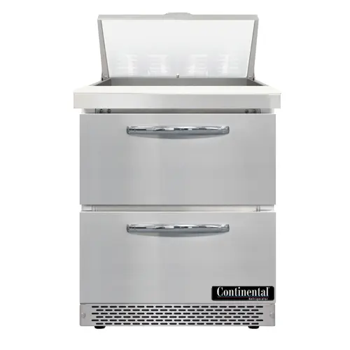 Continental D27N8-FB-D 27" Designer Line Sandwich/salad Prep Table W/ Refrigerated Base, 115v