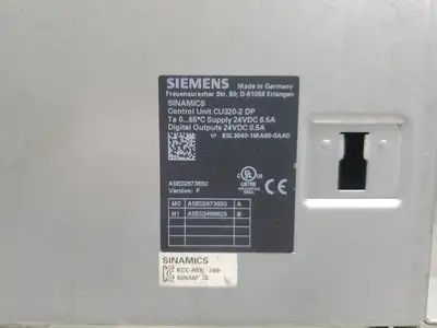 Used Siemens 6SL3040-1MA00-0AA0 (CU320-2 DP) Variable Speed Drives South Carolina US | Palmetto Automation #1519397