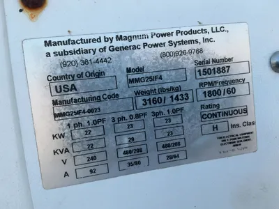 Used MAGNUM MMG25IF4 Portable Generators Michigan US | Miedema Asset Management Group #1402835