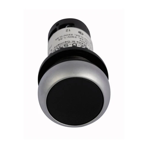 Eaton C22-D-S-K11 22.5 mm RQM Compact Pushbutton,Black,Plastic Actuator [New]