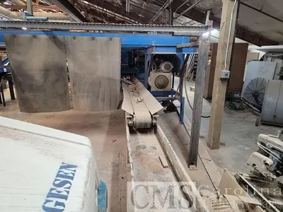 USED INDUSTRIAL WOODWORK FJS25 FINGER JOINT LINE LINE WITH ULTIMIZER SAW
