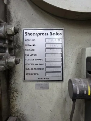 Used 2002 ACCURPRESS 710010 Press Brakes Georgia US | The Equipment Hub #1512630
