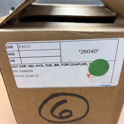 (6) NEW 6109-16 Parker Couplers Fast Shipping! + Warranty