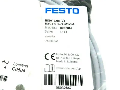 NEW FESTO NEDY-L2R1-V1-M8G3-U-0.7L-M12G4 DUO CABLE NEDYL2R1V1M8G3U07LM12G4