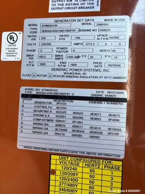 USED GENERAC 6798020100