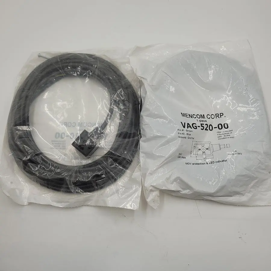 New | in-Stock MENCOM MENCOM VAG-520-00 VALVE CONNECTOR SETDIN A 24V MOV LED 2-E / 5 METERS *NEW SEALED PLASTIC BAGS* Pump & Valve Parts | ND Industrial Surplus #1218214