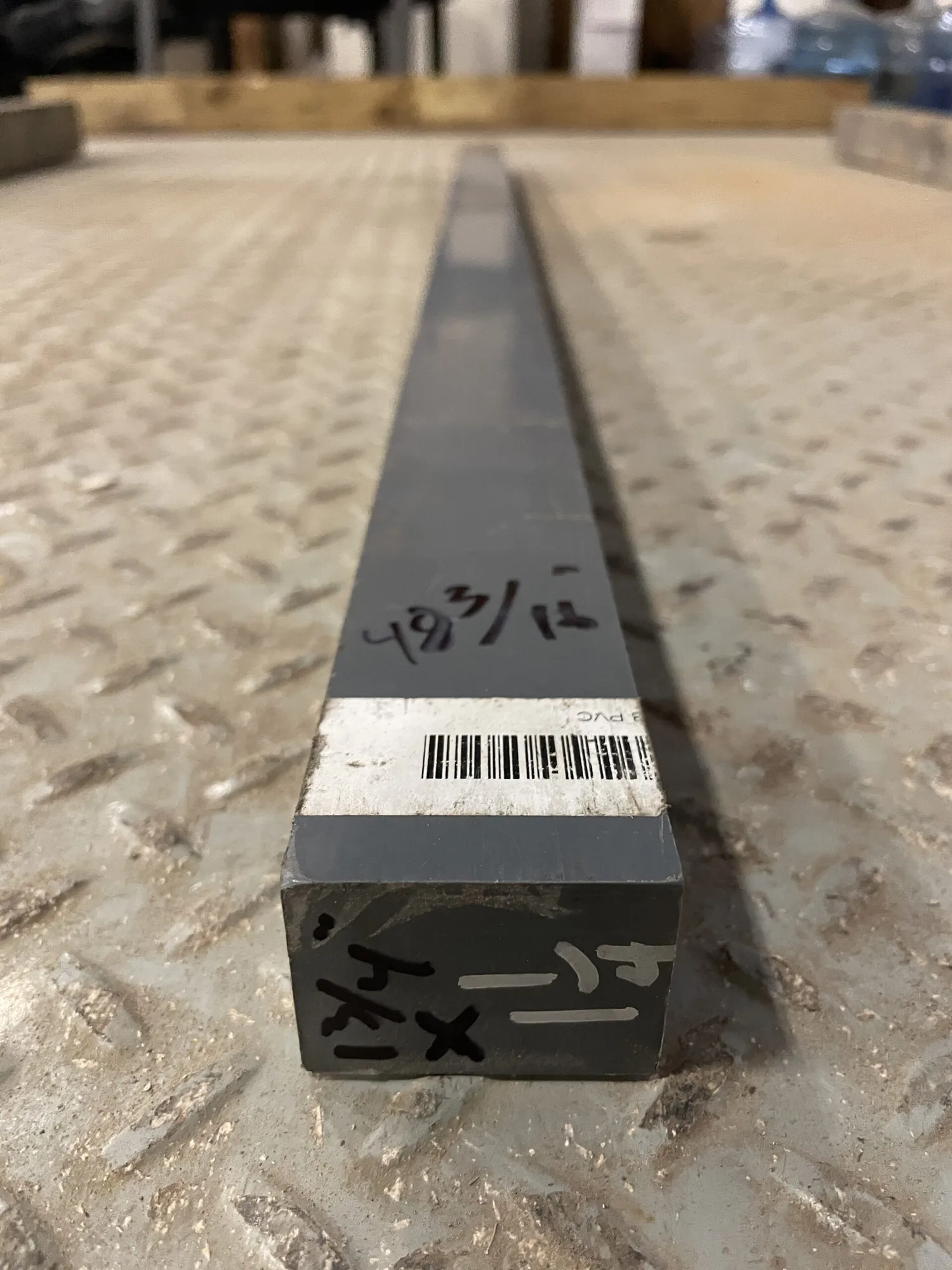 1-3/4” x 1-1/4” PVC Bar Stock 48-3/16” long