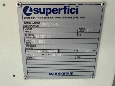 USED 2019 SUPERFICI TT1-3000
