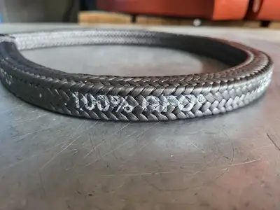 100% GFO Expanded PTFE with Graphite Compression Packing Seal 30in.
