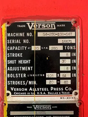 USED VERSON S4-250-108-54T