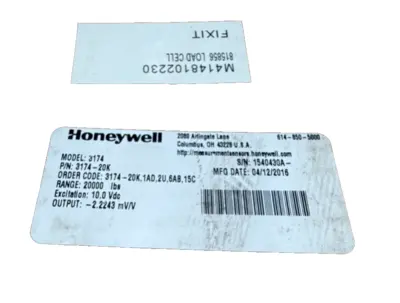 NEW HONEYWELL 3174-20K LOAD CELL 317420K
