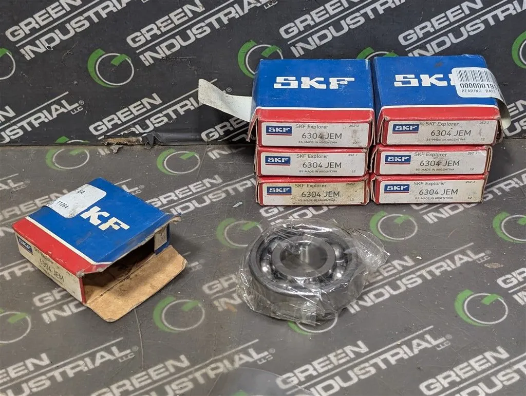 Lot of 7 SKF 6304 JEM Radial / Deep Groove Roller Bearings 20x52x15mm New NIB