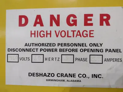 7.5 TON x 27' DESHAZO SINGLE GIRDER TOP RUNNING BRIDGE CRANE WITH STREET UNDERSLUNG HOIST: YOBRO 24991