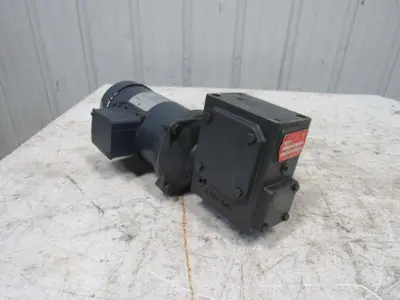 Leeson 098008.00 180VDC Electric Motor W/Hub City 40:1 Ratio Left Gear Reducer