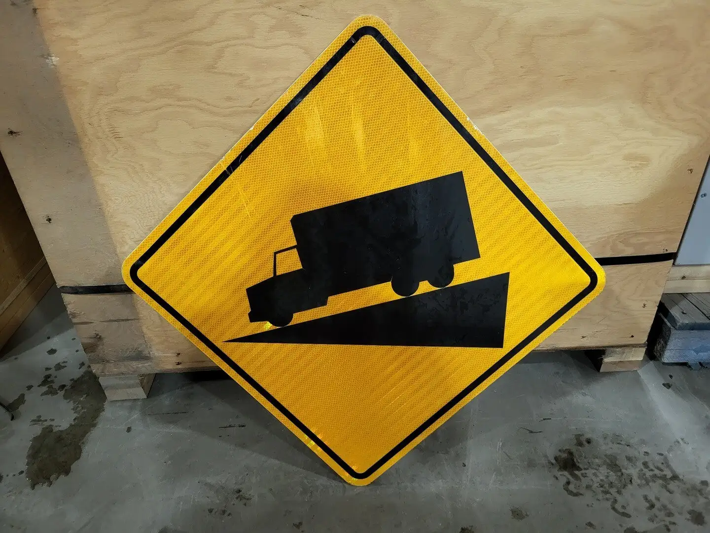 Steep Grade Hill Ahead Road Warning Sign 24" x 24"