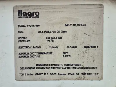 USED 2014 FLAGRO FVOHC-400