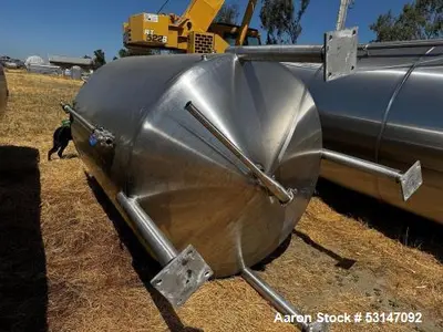 Used 1,500 Gallon Cherry-Burrell Vertical Stainless Steel Tank – Side Manway, Spray Bar, Polished Interior