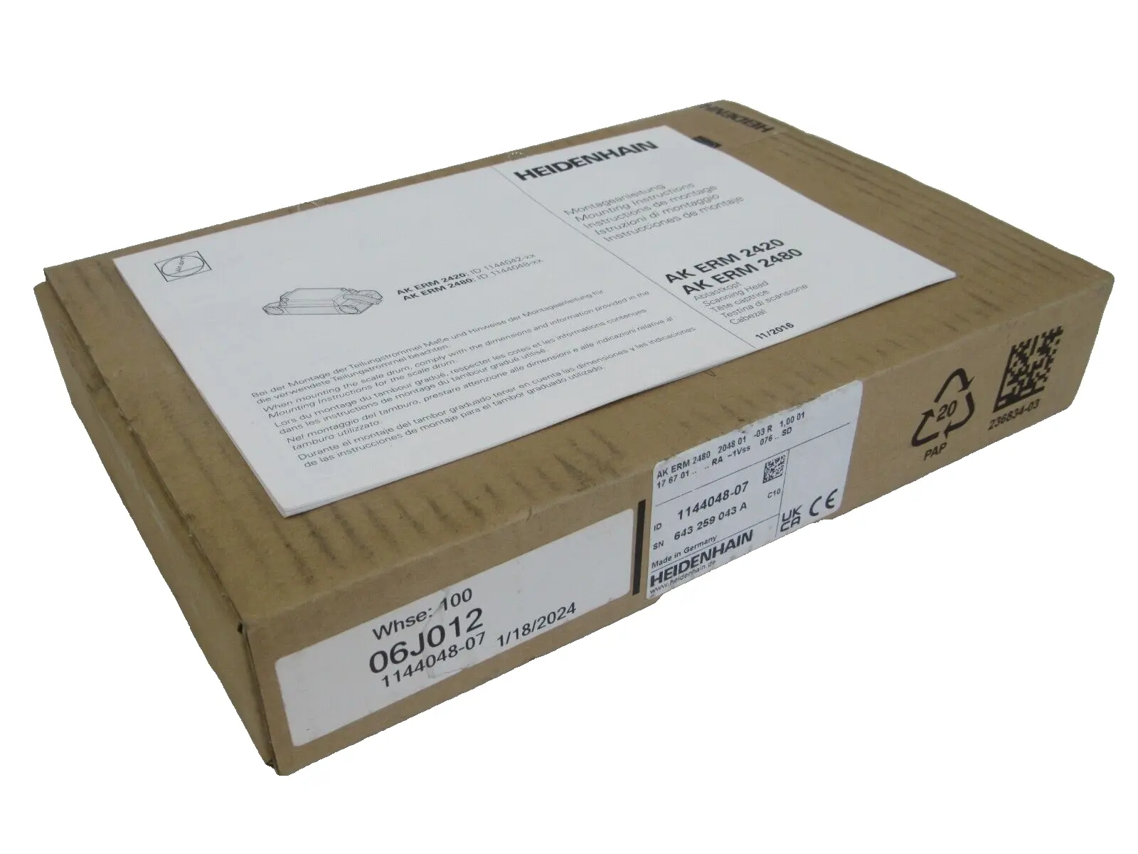 NEW HEIDENHAIN AKERM2480204801 SCANNING HEAD 1144048-07