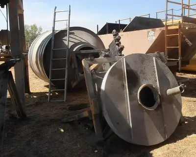 Mixer, Tumble, 80" x 150", C/st, Spirals, Hopper Feed #C739934