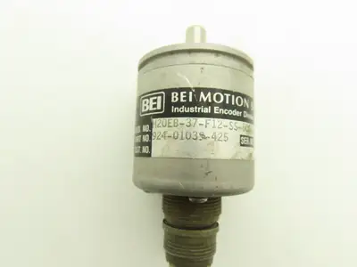 BEI H20EB-37-F12-SS-600-A-3904R-EM16-5V Rotary Encoder 3/8" Shaft 7-Pin 600 Inc