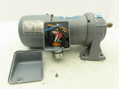 Fuji Modux MGIA-15-OIOTB Gear Motor 15:1 Ratio 0.1kw 200-220V 3PH 112rpm w/Brake