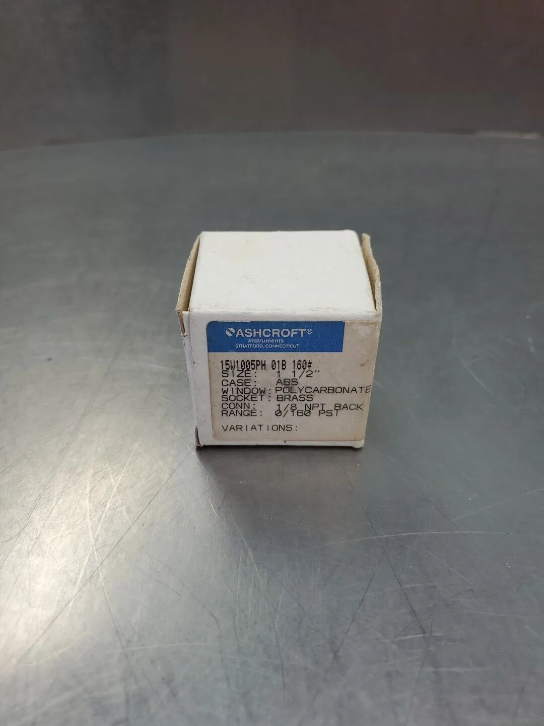 ASHCROFT 15W1005PH 01B PRESSURE GAUGE, 1 1/2” 1/8NPT 160PSI. 6C-7
