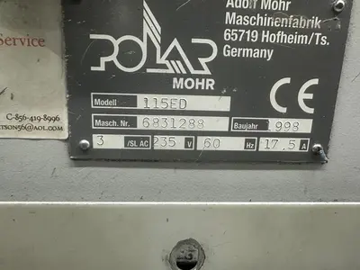 USED 1998 POLAR 115ED PROGRAMMABLE PAPER CUTTER