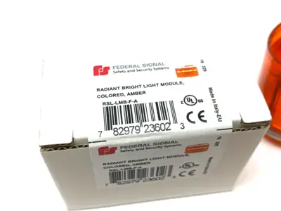 New | in-Stock Federal Signal Radiant Steady Bright Stack Light Module Amber Light Source Equipment Michigan US | Maverick Industrial Sales #1456704