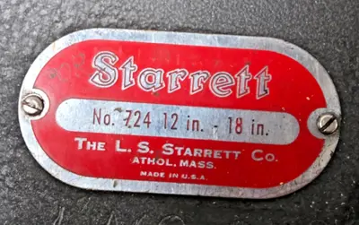 Starrett 724 Outside Micrometer Set 12" - 18" Made in USA