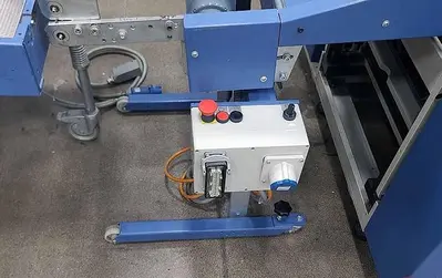 USED 2007 MBO PAPER FOLDER W/ UW UNWINDER, PANEL SHEETER SVC 520C, AND VERTICAL STACKING SVC 520S