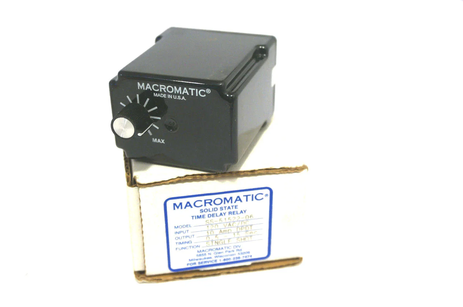 NEW MACROMATIC SS-51522-06 TIME DELAY/RELAY SS5152206