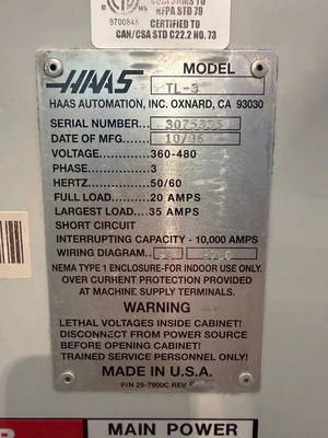 Used 2006 HAAS TL-3 CNC Lathes Florida US | Legacy CNC Machinery, LLC #1421947