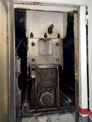 63" MIDWEST AUTOMATION MODEL #N3-6375 3 HEAD WET TYPE BELT DEBURRING GRINDER MACHINE: STOCK 18225