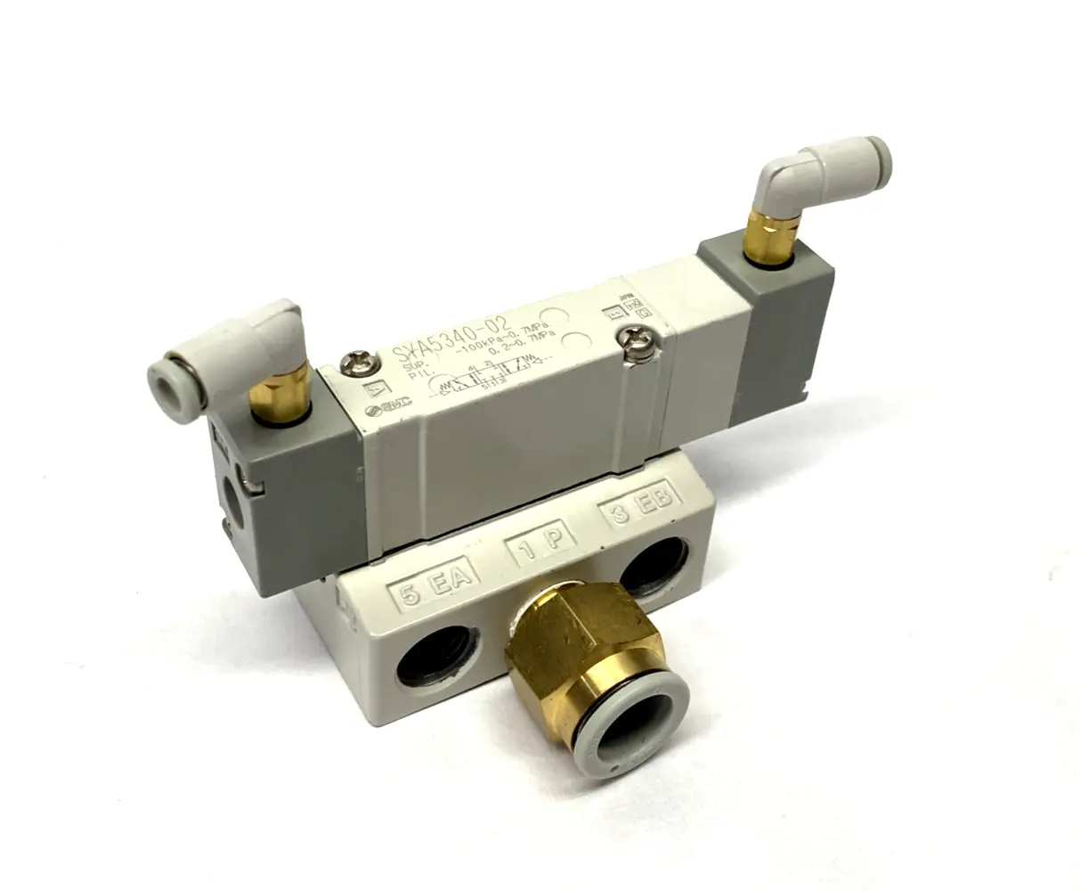 SYA5340-02 | SMC  Air Pilot Valve & Base 1/4" NPT - Used