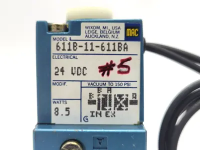 611B-11-611BA | MAC Valves  Solenoid Valve 8.5W 24VDC - Used