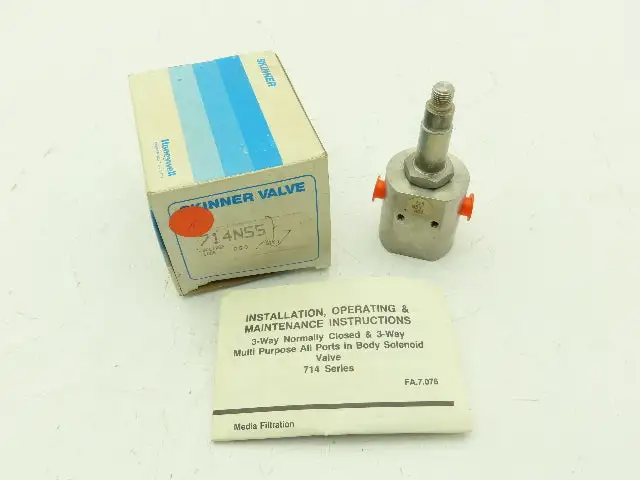 Honeywell Skinner 714N55 Solenoid Valve 3-Way NC 150 PSI 1/8" NPT