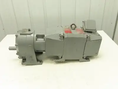 Reliance DC0189ATY DC Gearmotor 2Hp 180VDC 6:1 Reducer 282 RPM Parallel Shaft