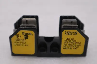 LOT OF 6 - EATON CORPORATION R25030-1SR FUSE HOLDER STOCK H605A
