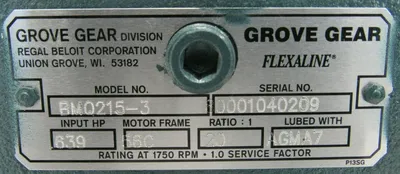 NEW GROVE GEAR BMQ215-3 SPEED REDUCER 20:1 BMQ2153