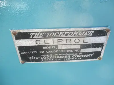 Lockformer / Cliprol 1-1/2 Heavy Duty rollforming machine, 22 gauge, 2 HP, 230/460 V.