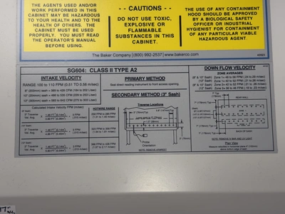 Used _UNKNOWN_ _UNKNOWN_ Biological Safety Cabinets Rhode Island US | Federal Equipment Company #1347621