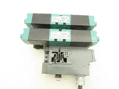 Numatics MK15 Pneumatic Solenoid Valve 3-Pos 24VDC Flexiblock 3-Station Manifold