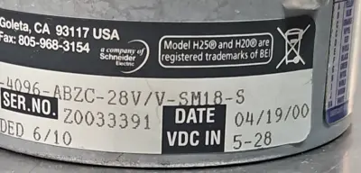 USED Bei Industrial HS35F-62-R9-BS-4096-ABZC-28V